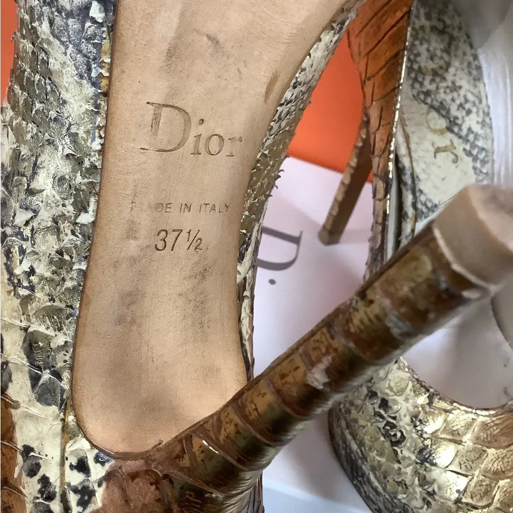 Dior Python Peep Toe Pumps - Picture 11 of 11